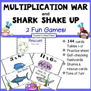 Multiplication War and Shark Shake Up