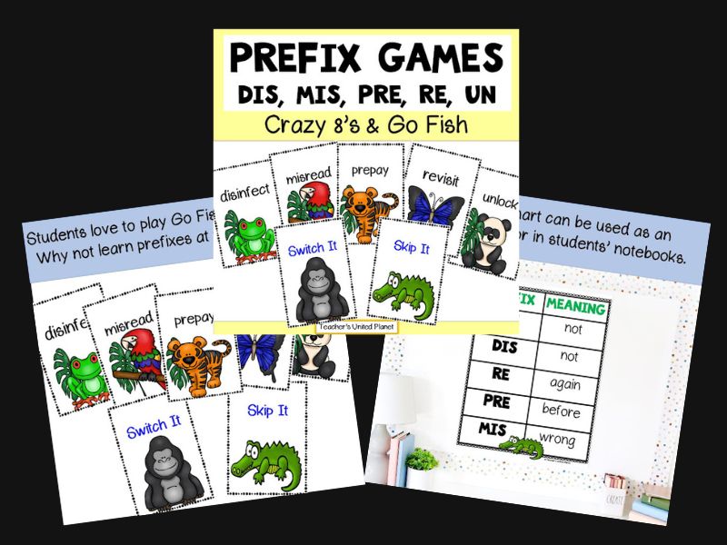 Prefix Card Game Freebie.Teacher's United Planet (1)